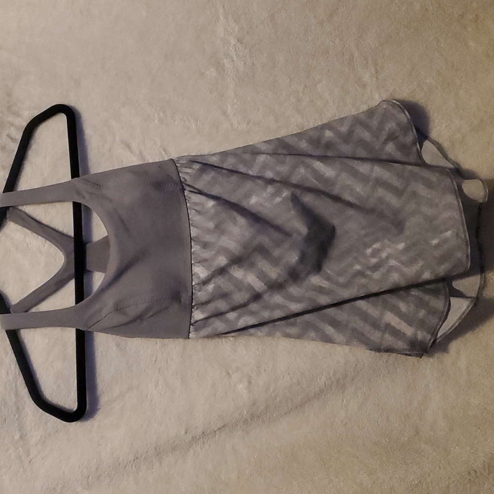 LULULEMON | Gray & White Athletic Tank Top Women's Size 4